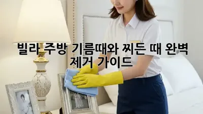 빌라 주방, 기름때와 찌든 때 완벽 제거 가이드