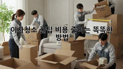 이사청소 꿀팁: 비용 줄이는 똑똑한 방법!